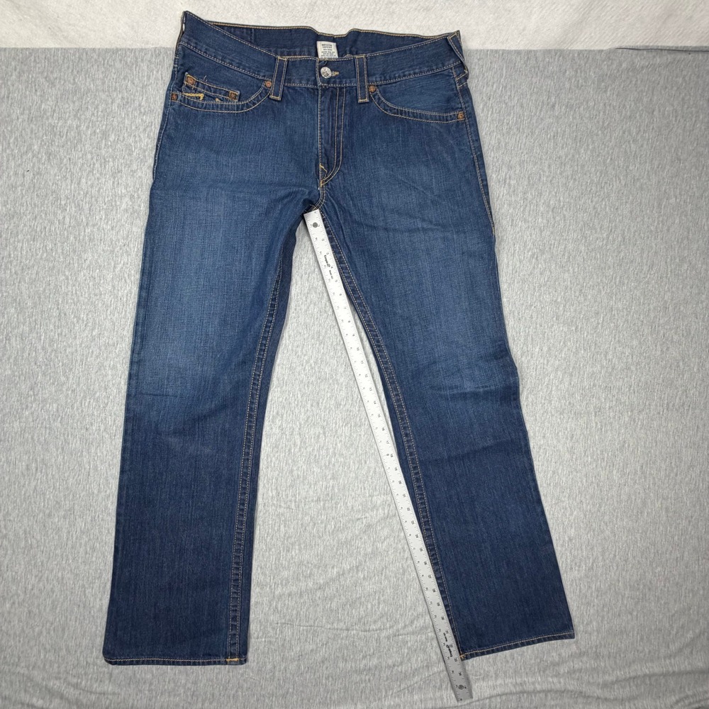 True Religion Straight Leg Jeans Mens 40 Medium Wash Made in USA M14800N42